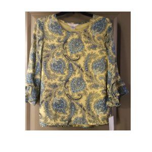 Onyx - Yellow Multi Work Blouse